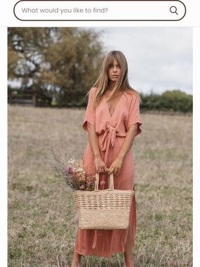 Hazel and Folk melody maxi dress Tie-Waist Maxi Dress
